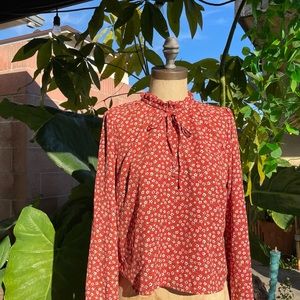 Forever 21 Red Floral Blouse